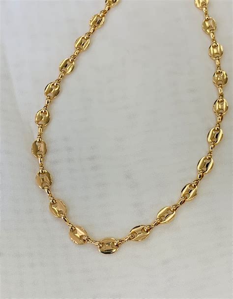 gucci link choker chain|Gucci link chain 14k gold.